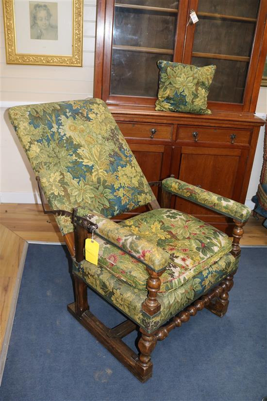 An 18th century French walnut armchair